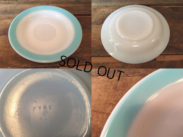 画像2: OLD PYREX CUP & SAUCERS Turquois (NR-117)