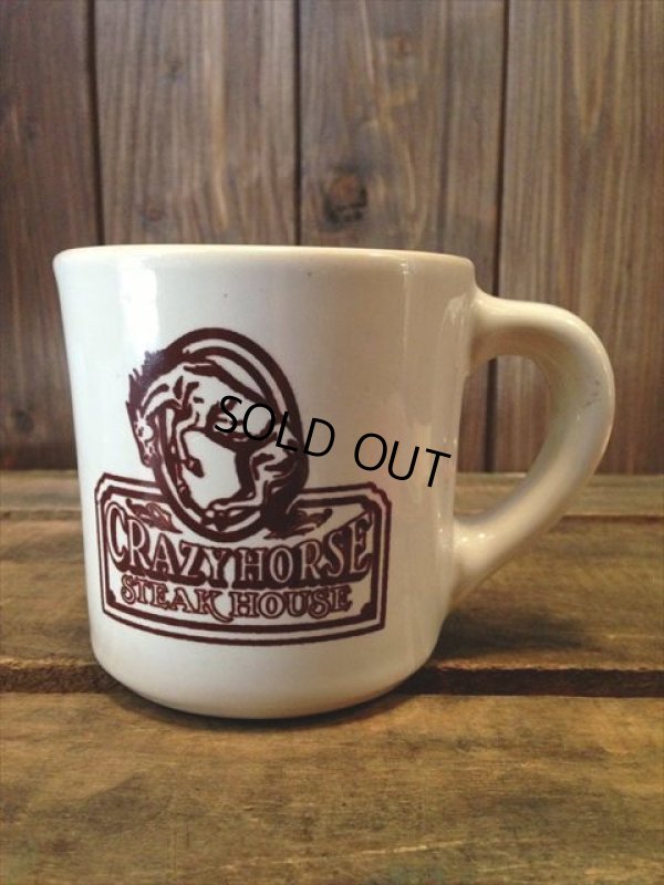 画像1: VINTAGE U.S.A. CRAZY HORSE STEAK HOUSE Restaurant Heavy Mug (NR-158)