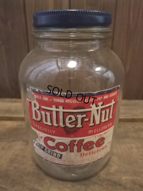 画像1: Vintage Bottle Jar BUTTER NUT COFFEE (AC-233) 