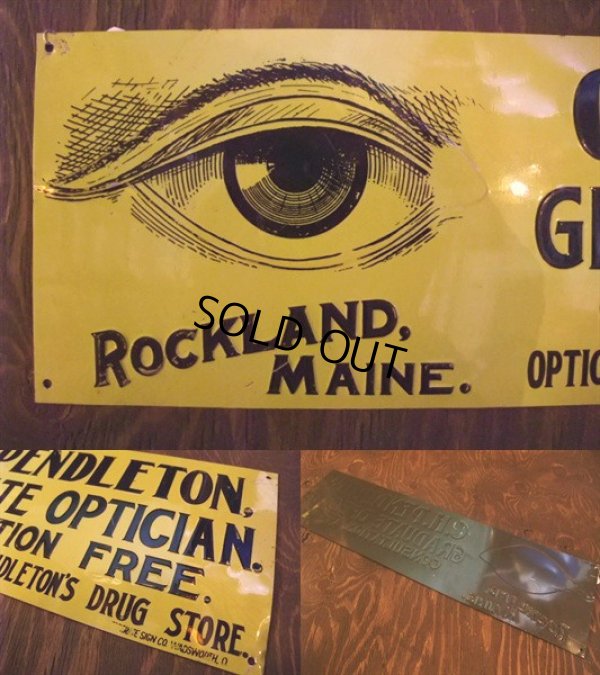 画像2: C.H. PENDLETON GRADUATE OPTICIAN TIN SIGN （AC-246）