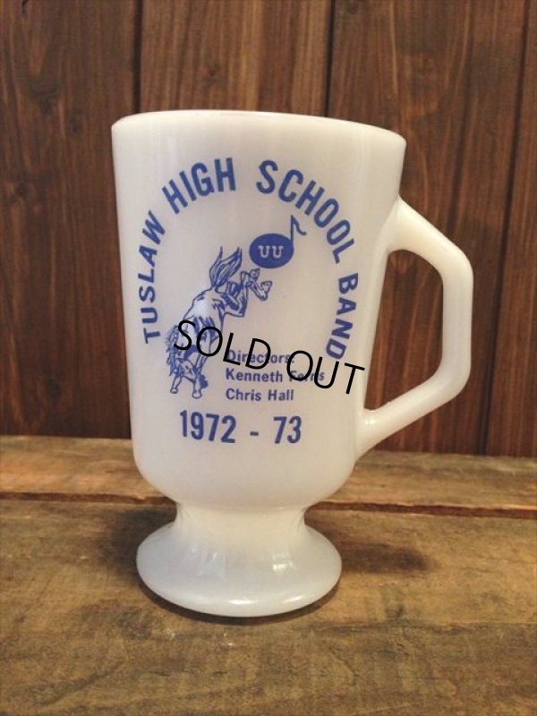 画像1: Fire King TUSLAW HIGH SCHOOL BAND Footed Mug (NR-185)