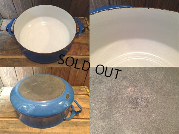 画像2: 60ｓ DANSK BLUE ENAMELED 3QUART POTS (NR-249)