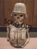 Rumph Biker Skull Ceramic Statue  (AC-314) 