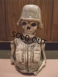 Rumph Biker Skull Ceramic Statue  (AC-314) 