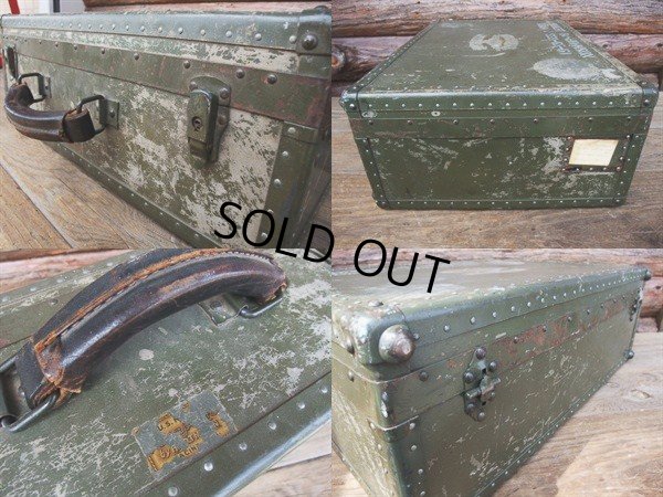 画像2: Vintage Wood Military Army Trunk (AC-373) 