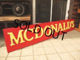 Vintage McDONALD'S Wood Sign (AC497)　 