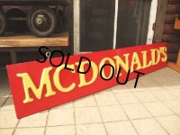 Vintage McDONALD'S Wood Sign (AC497)　 