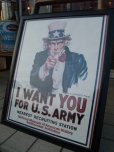 画像1: Vintage Uncle Sam Poster w/Frame (AC565)  (1)