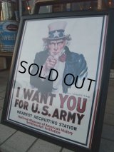 Vintage Uncle Sam Poster w/Frame (AC565) 