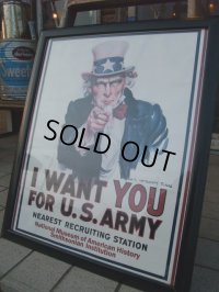 Vintage Uncle Sam Poster w/Frame (AC565) 