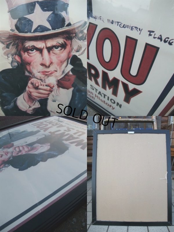 画像2: Vintage Uncle Sam Poster w/Frame (AC565) 