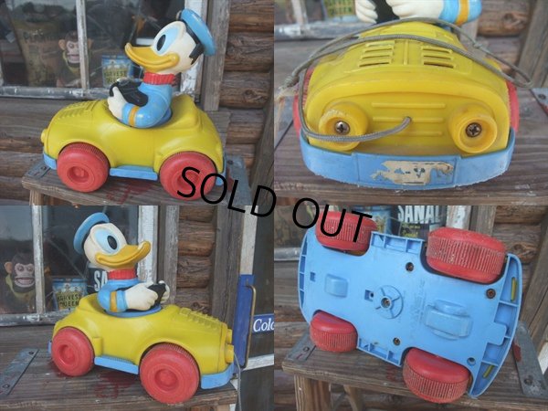 画像2: Vintage Disney DONALD DUCK PULL CAR （AC-581） 