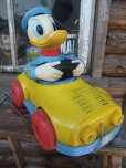 画像1: Vintage Disney DONALD DUCK PULL CAR （AC-581）  (1)