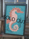 Vintage Sea Horse Art W/Frame Wall Decor (AC598)