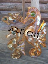 Vintage Lucite Sea Horse Wall Decor SET (AC-599)