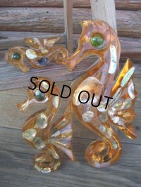 Vintage Lucite Sea Horse Wall Decor SET (AC-599)
