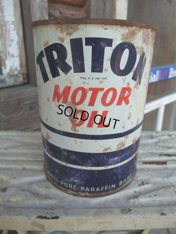 画像1: Vintage TRITON Quart Can Motor Gas/Oil (AC-736)