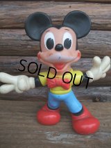 70s Vintage Disney Mickey Rubber Doll / Ledraplastic  (AC-744)