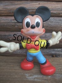 70s Vintage Disney Mickey Rubber Doll / Ledraplastic  (AC-744)