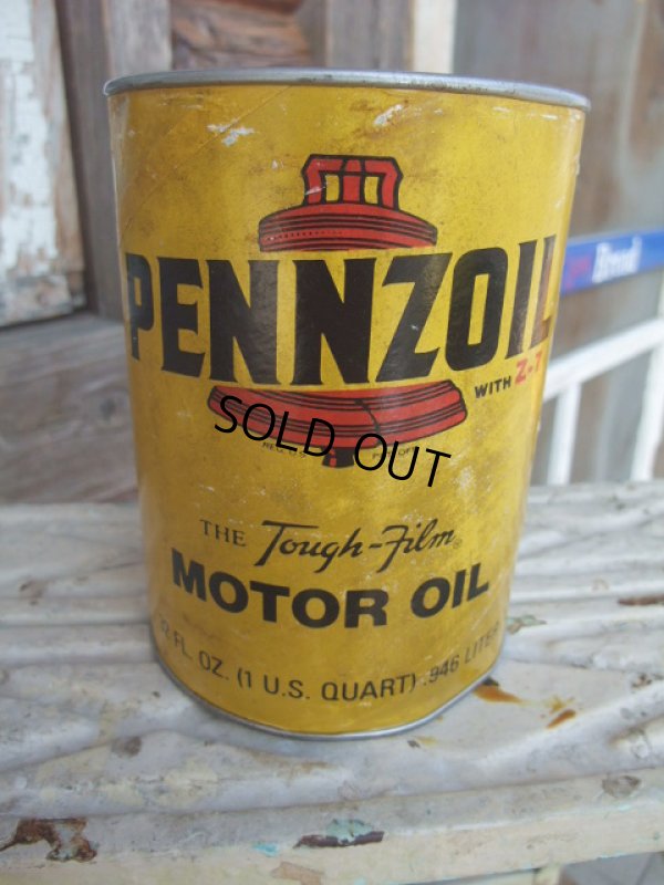 画像1: Vintage PENZOIL Quart Can Motor Gas/Oil (AC-743)