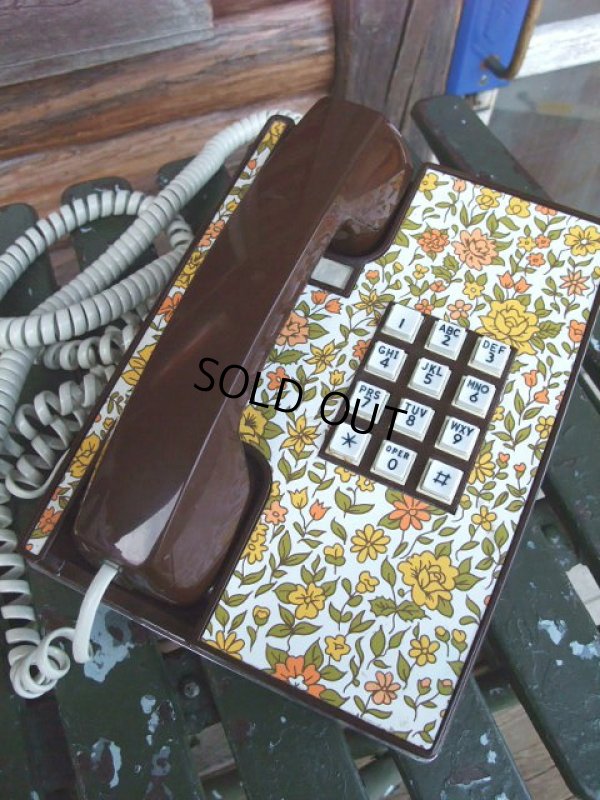 画像1: 70s Vintage Telephone / Flower (AC-825) 