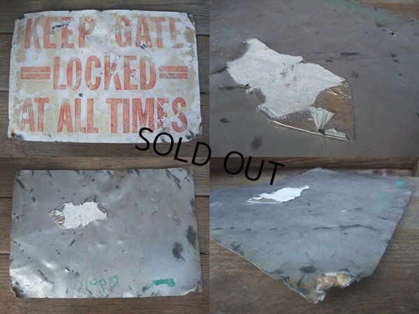 画像3: Vintage Road Sign / KEEP GATE (AC1009)