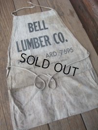 Vintage Carpenter Nail Apron / BELL LUMBER CO (AC-1150)