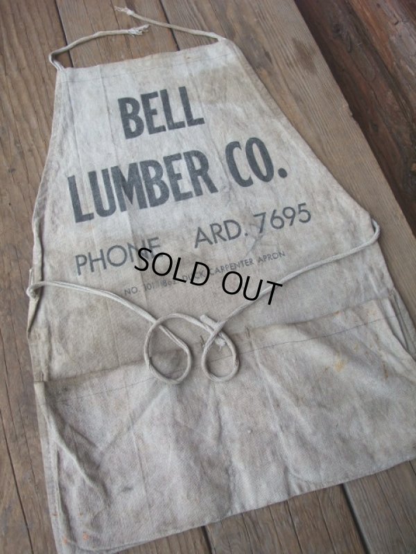 画像1: Vintage Carpenter Nail Apron / BELL LUMBER CO (AC-1150)