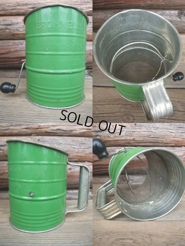 画像2: Vintage Hand-I-Sift Flour Sifter / Green (AC-1171)