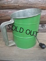 Vintage Hand-I-Sift Flour Sifter / Green (AC-1171)