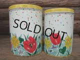 Vintage Canister 2pc Set  / Flower (AC1169)