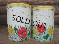 Vintage Canister 2pc Set  / Flower (AC1169)