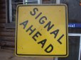 画像1: Vintage ROAD Sign / SIGNAL AHEAD (NK-052)  (1)