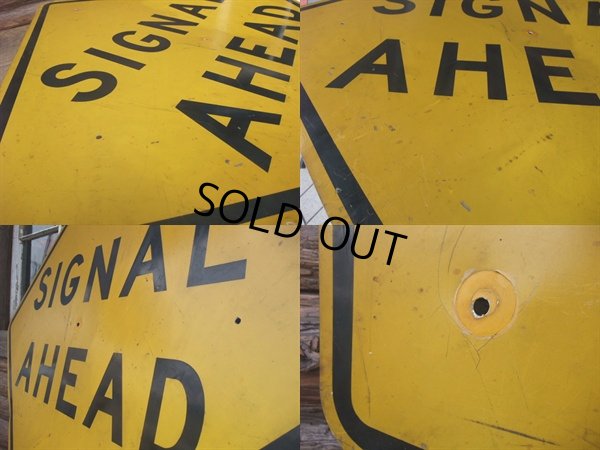 画像2: Vintage ROAD Sign / SIGNAL AHEAD (NK-052) 