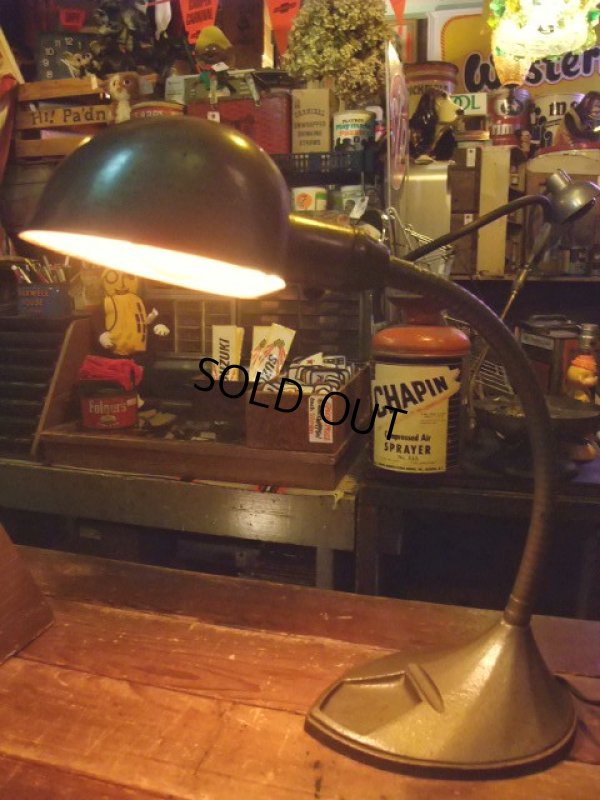 画像1: Vintage Gooseneck Desk Lamp #B (NK064)