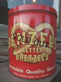 Vintage Benzel's Bretzel Tin Can (NK144)