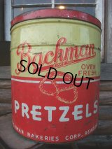 Vintage Bachman Pretzel Tin Can (NK-142)