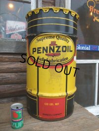 SALE / Vintage Drum Pennzoil 120 lb Oil Can (NK-147)