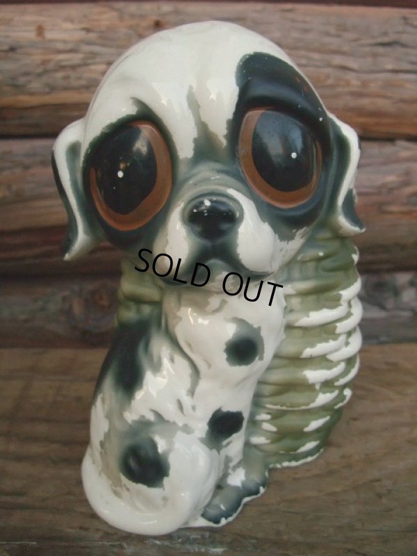 画像1: 60s Vintage Ceramic BIG SAD EYES DOG #C (NK189) 