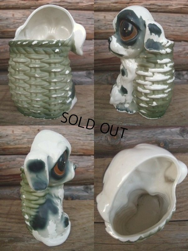 画像2: 60s Vintage Ceramic BIG SAD EYES DOG #C (NK189) 