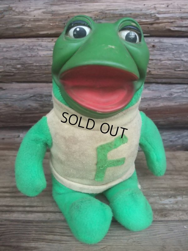 画像1: 70s Vintage Rushton NZR Freddie the Frog Doll (NK-256)