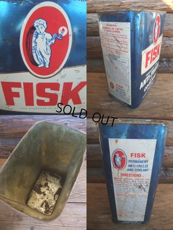 画像2: Vintage FISK 1GL Motor Gas/Oil  Can (NK-277) 