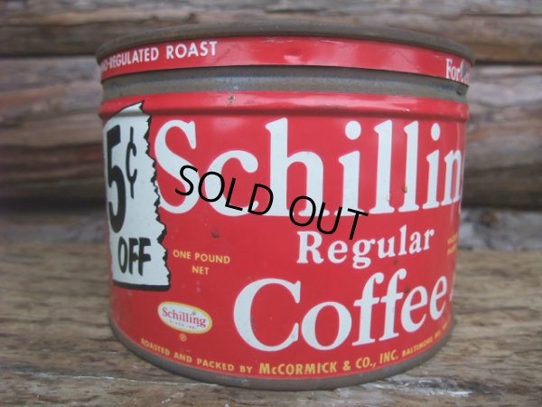 画像1: Vintage Schilling Regular Coffee Tin Can (NK-385)