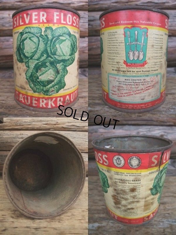画像2: Vintage SILVER FLOSS Tin Can (NK-390)