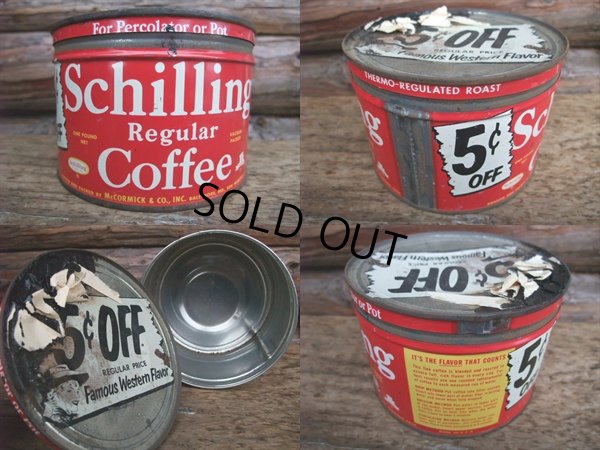 画像2: Vintage Schilling Regular Coffee Tin Can (NK-385)