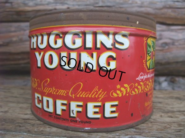 画像1: Vintage Huggins Young Coffee Tin Can (NK-383)