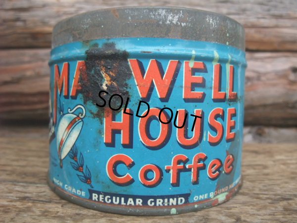 画像1: Vintage Max Well House Coffee Tin Can #A (NK-391)