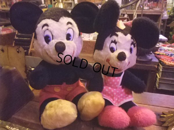 画像1: Vintage Mickey&Minnie Plush Doll Set　(NK-443) 