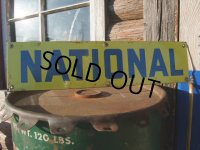 30s40s Vintage National Gas Station Porcelain Sign (NK469)
