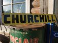 画像1: 30s40s Vintage Churchill Gas Station Porcelain Sign (NK468) (1)